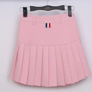 Summer Korean College Suits Pleated Slim-Look High Waist Skirt Safety Women Skorts