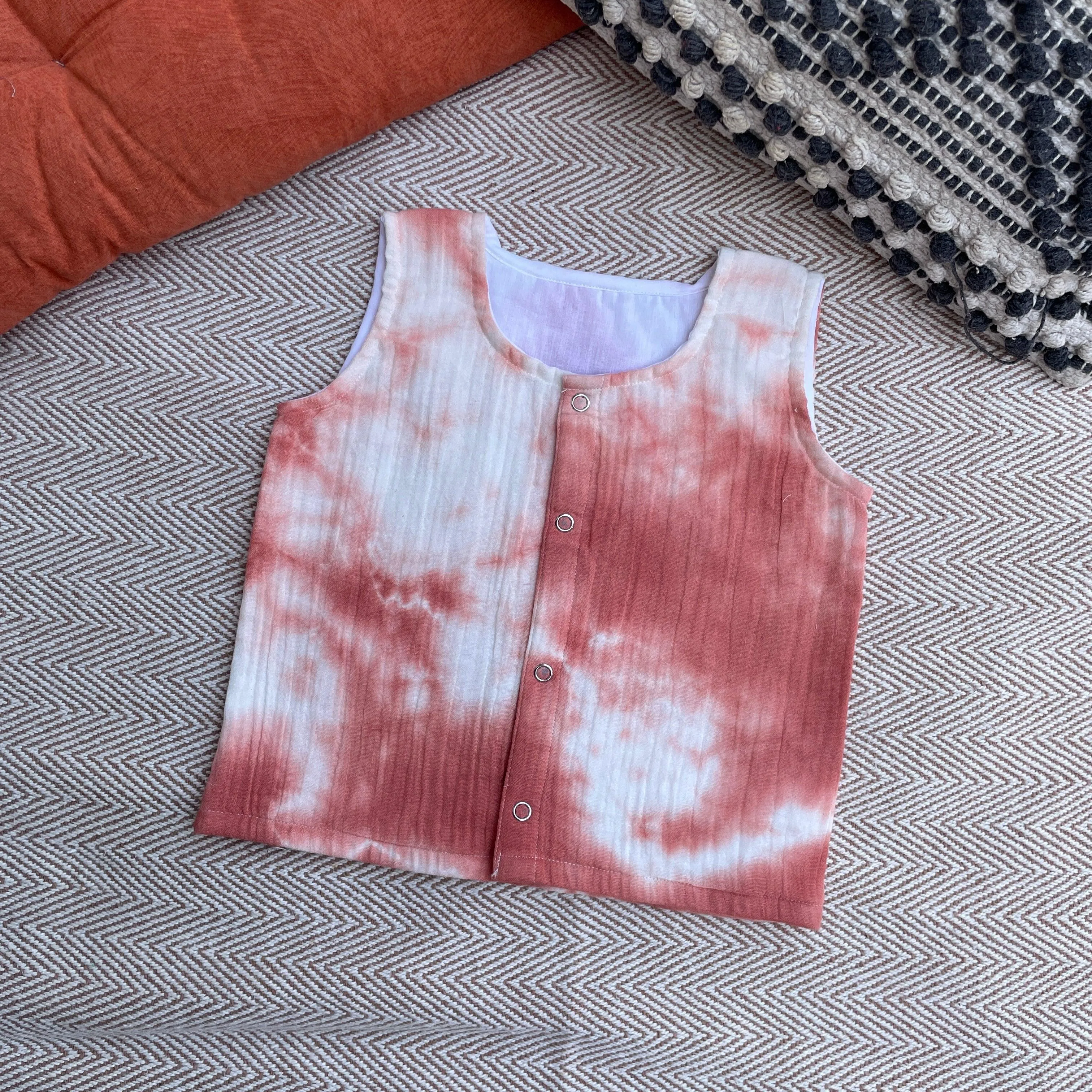 Tie-Dye Jhabla Set (Rust)