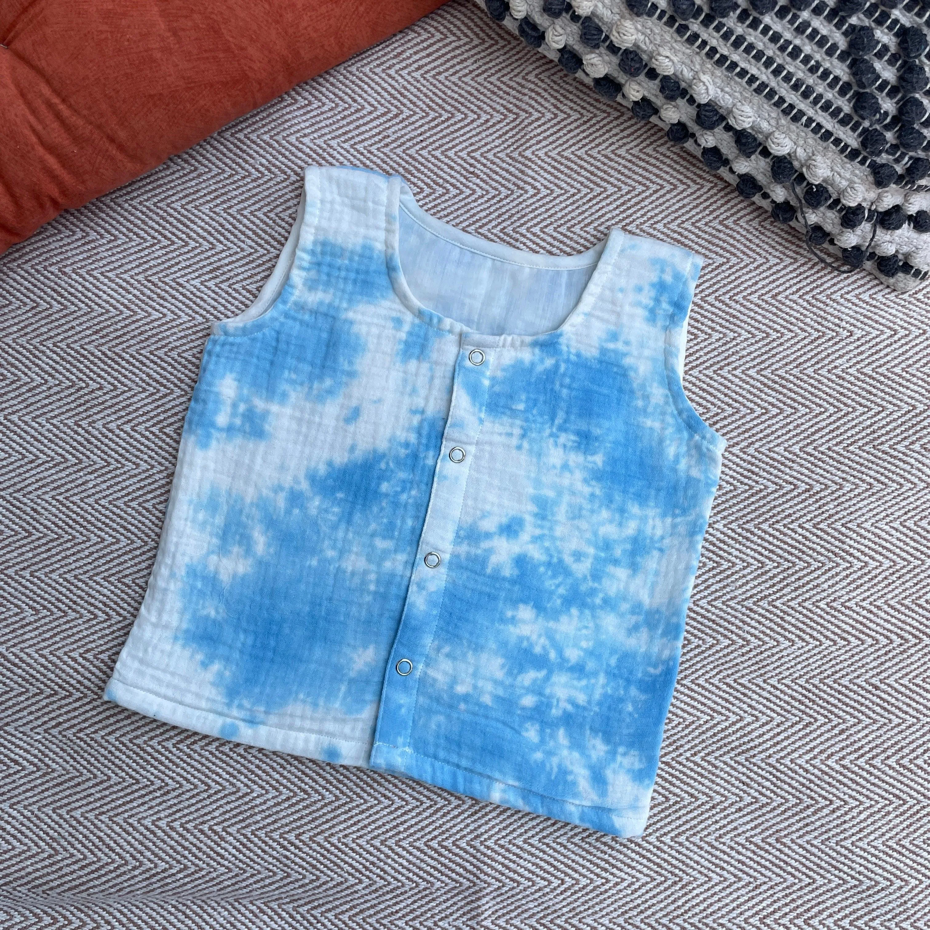Tie Dye Jhabla Set(Blue)