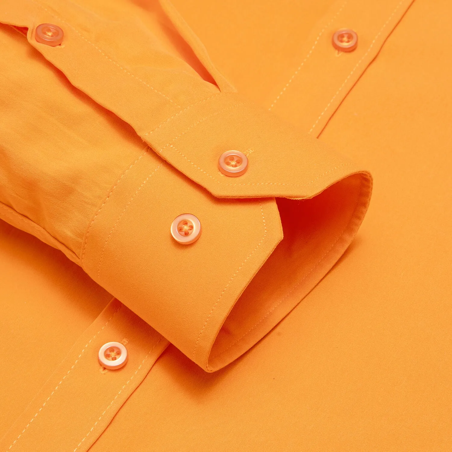 Ties2you Button Down Shirt Dark Orange Solid Silk Men's Shirt Fashion
