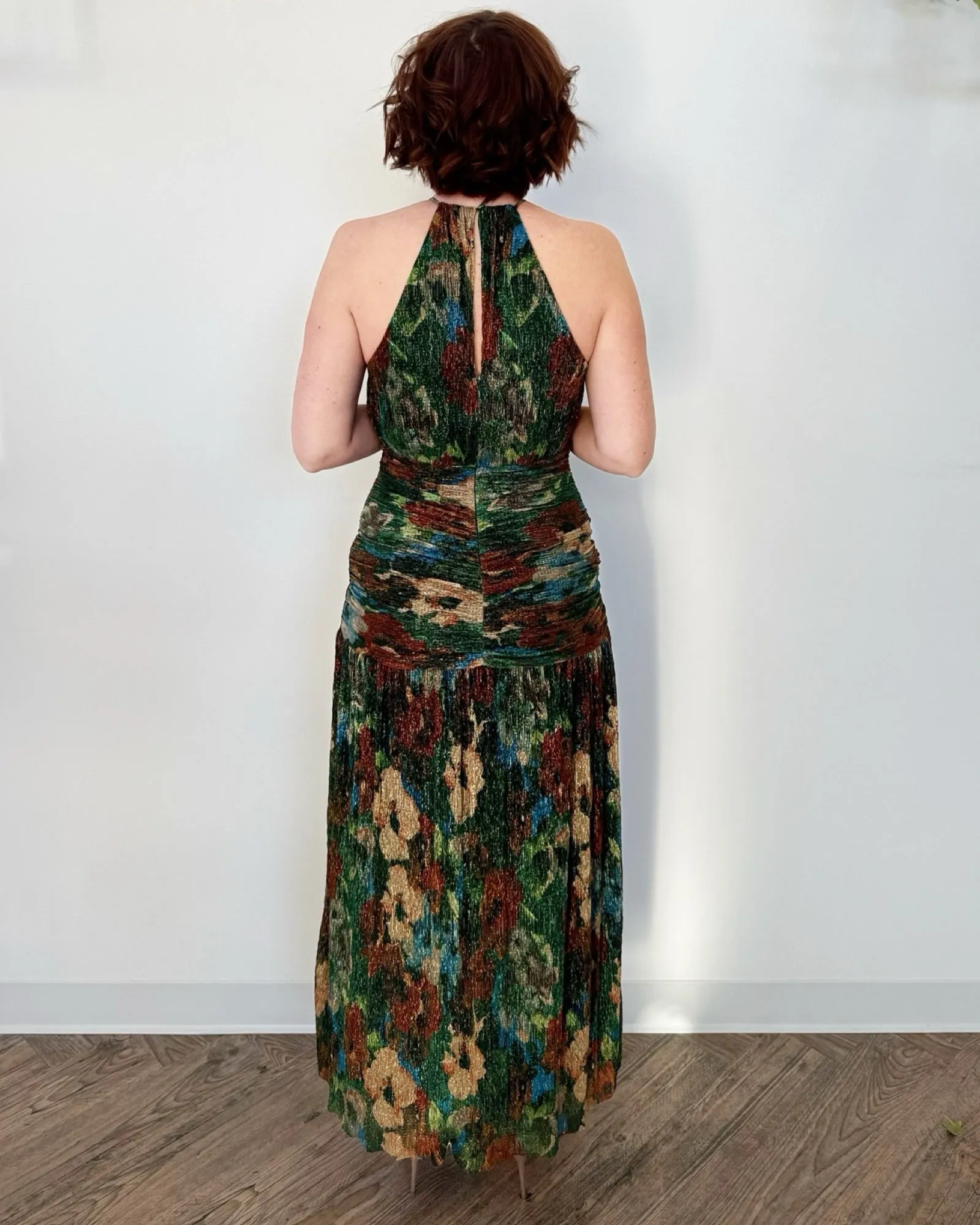 Tilly Metallic Halter Maxi Dress