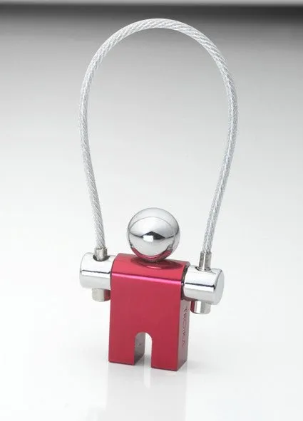 Troika Jumper Jump Rope Charm Keychain with Nail Friendly Loop - Red