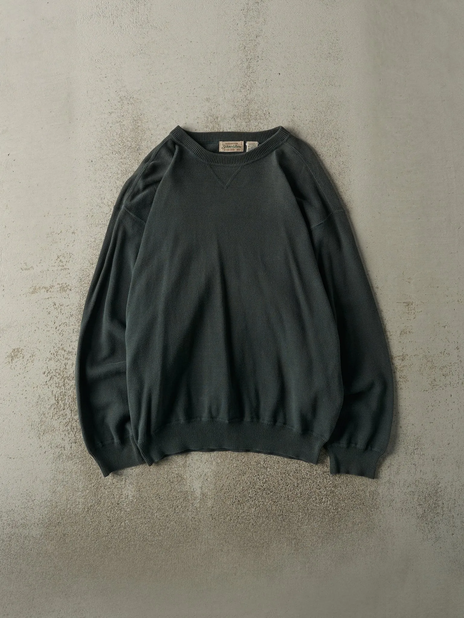 Vintage 90s Green Knit Crewneck (L)