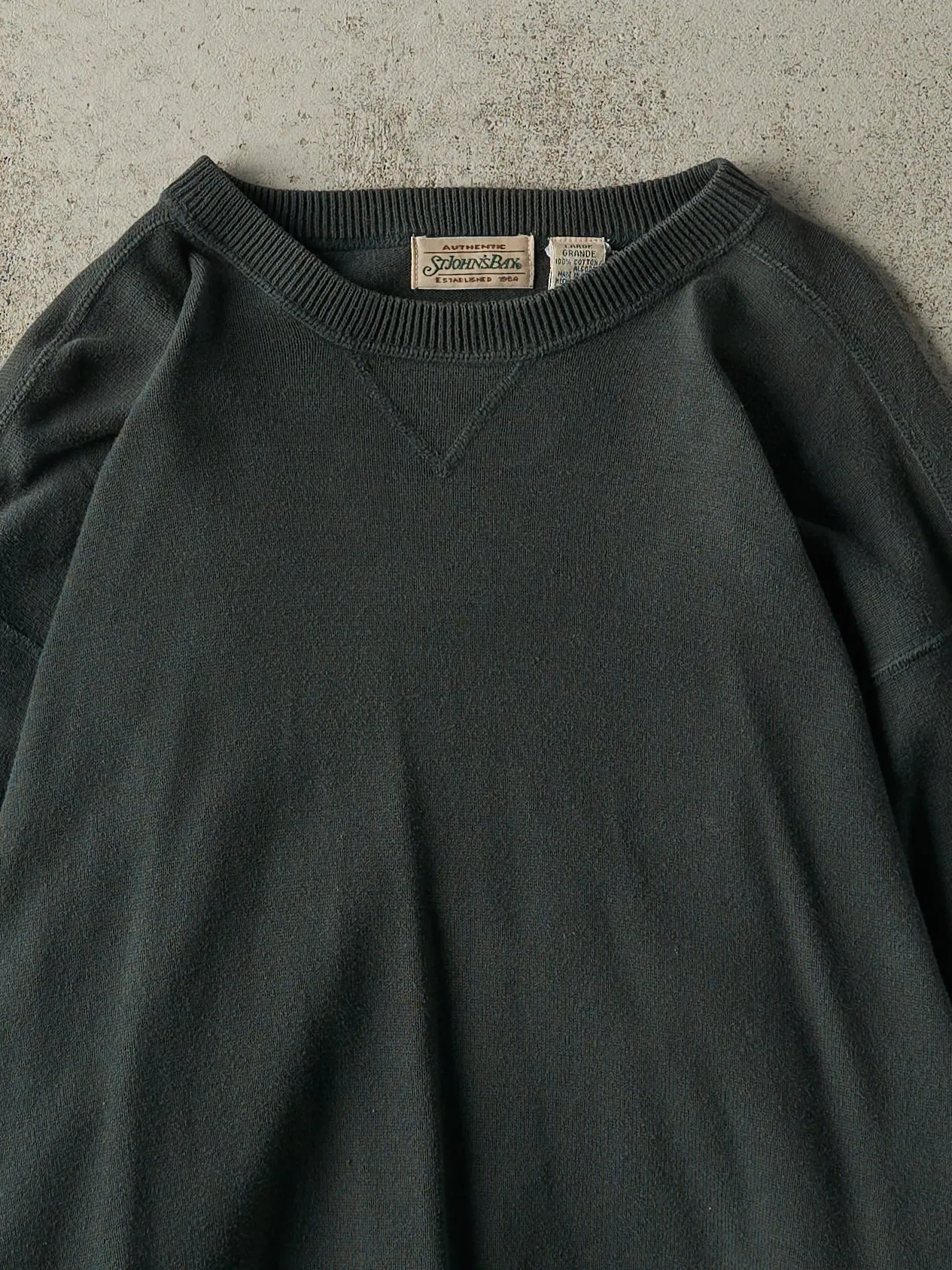 Vintage 90s Green Knit Crewneck (L)