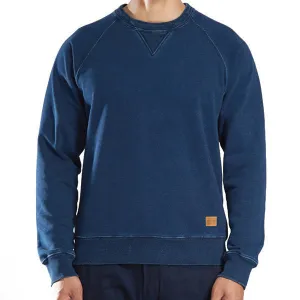 Vintage Denim Blue Casual Sweatshirt