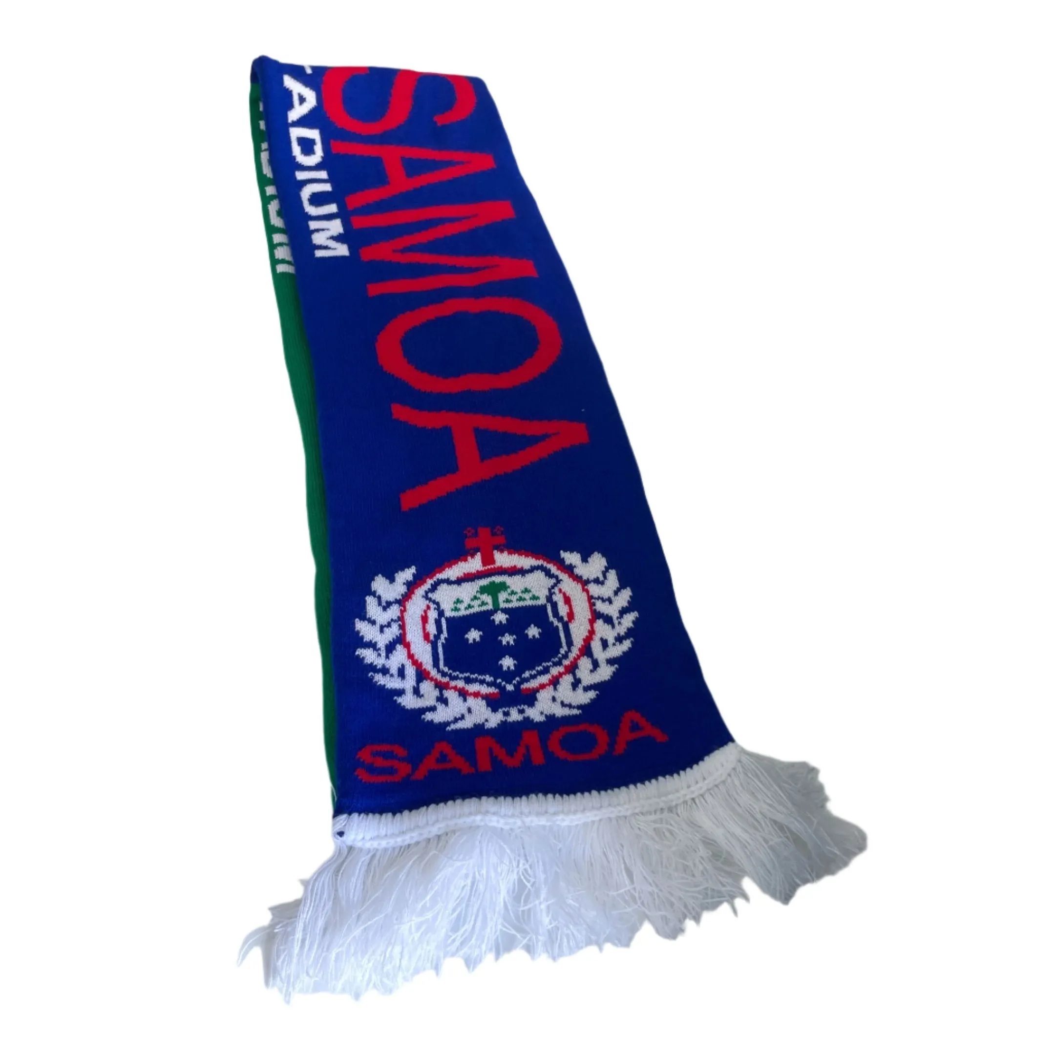 Vintage Samoa Ireland Aviva Stadium fans green blue scarf|L52 W7|SKU 6417
