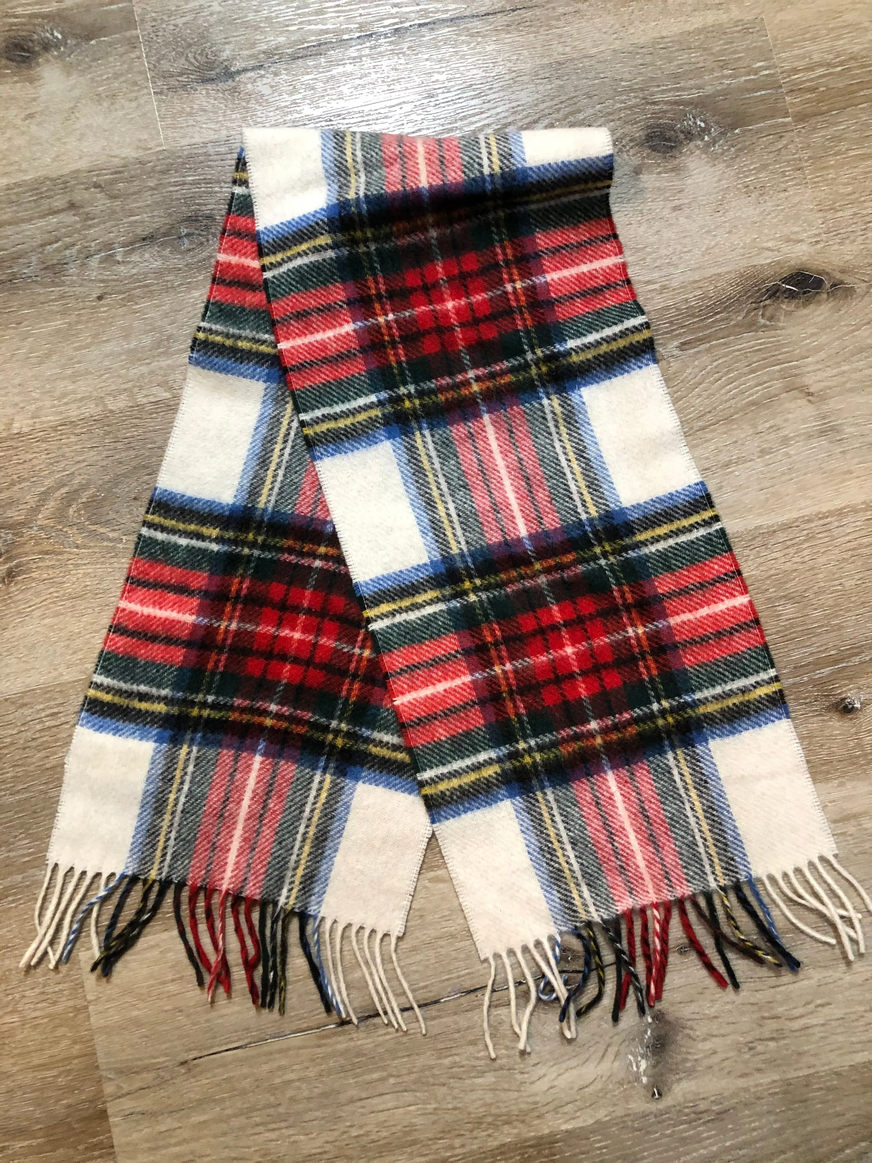 Vintage Shetland Plaid Wool Scarf SOLD