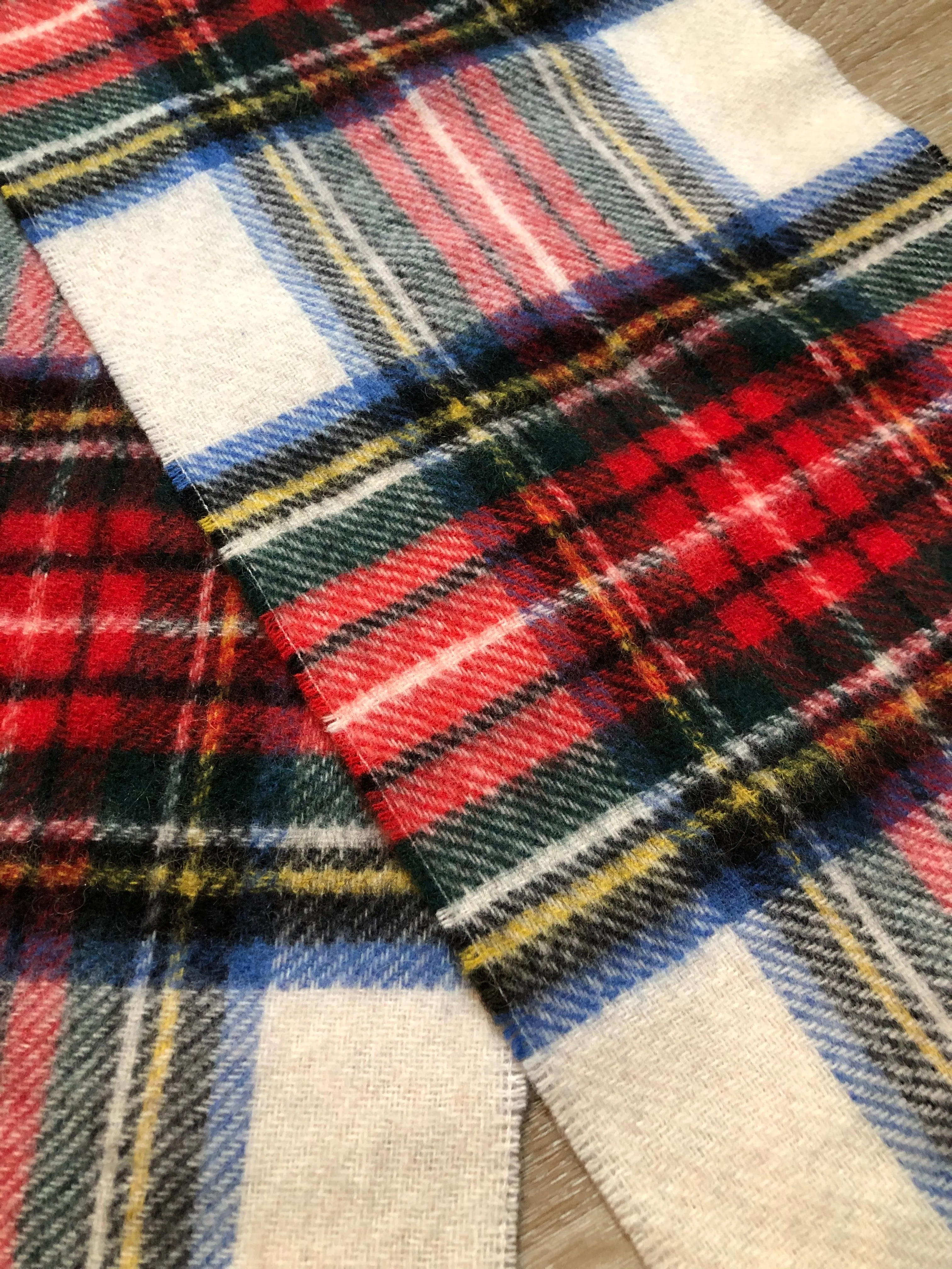Vintage Shetland Plaid Wool Scarf SOLD