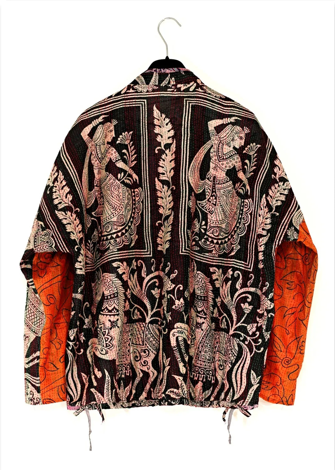 Vändbar jacka i handbroderat unikt vintage siden - 18/57