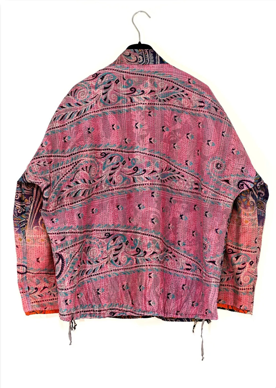 Vändbar jacka i handbroderat unikt vintage siden - 18/57