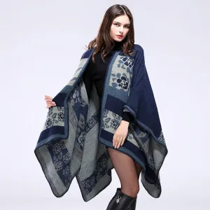 Winter Cashmere Warm Women's Blanket Poncho