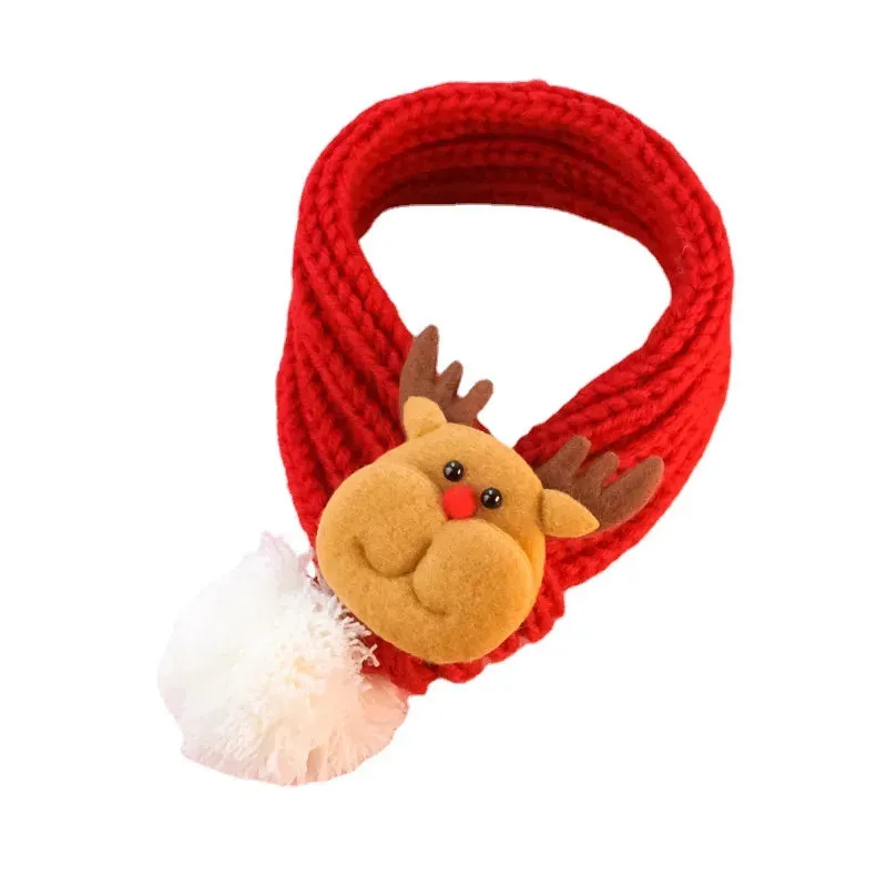 Winter Dog Scarf Warm Puppy Pet Knitted Christmas Scarf Maltese Scarf Cat Dog Cute Knitted Scarf Pet Supplies Accessories For Small Dogs Party