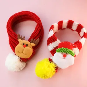 Winter Dog Scarf Warm Puppy Pet Knitted Christmas Scarf Maltese Scarf Cat Dog Cute Knitted Scarf Pet Supplies Accessories For Small Dogs Party