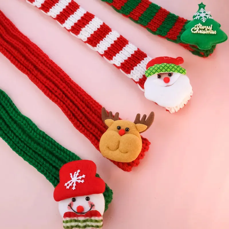 Winter Dog Scarf Warm Puppy Pet Knitted Christmas Scarf Maltese Scarf Cat Dog Cute Knitted Scarf Pet Supplies Accessories For Small Dogs Party