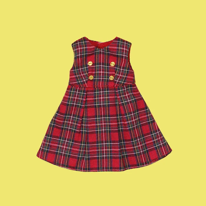 [Winter Sale]Dear Darling fashion for dolls「チェックジャンパースカートセット」