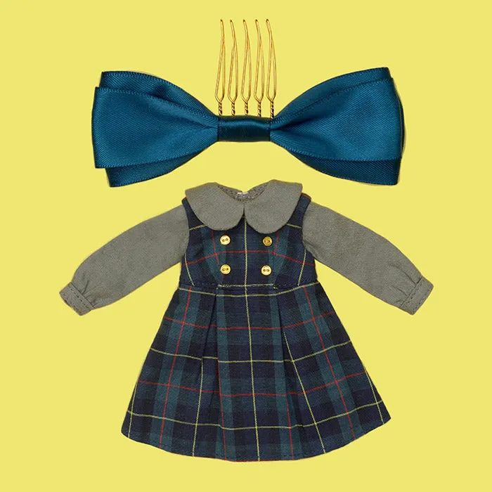 [Winter Sale]Dear Darling fashion for dolls「チェックジャンパースカートセット」