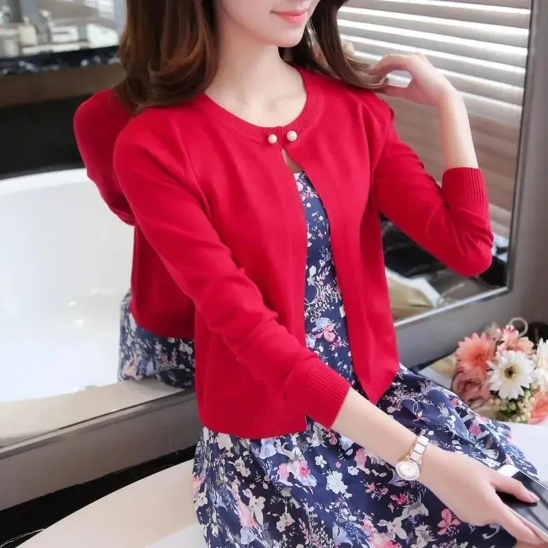 Women Cardigans Sweaters 2025 Autumn Winter Knitwears Long Sleeve Warm Knit  Korean Fashion Casual Knitted Sweater Femme Pull