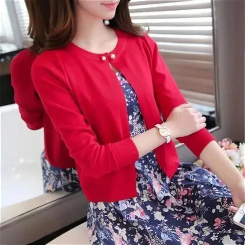 Women Cardigans Sweaters 2025 Autumn Winter Knitwears Long Sleeve Warm Knit  Korean Fashion Casual Knitted Sweater Femme Pull