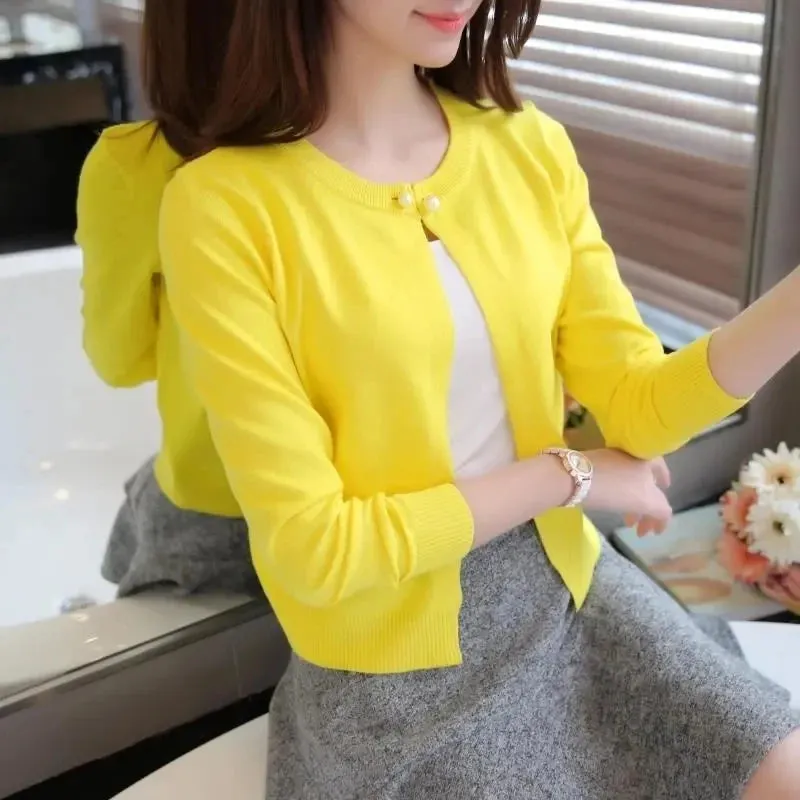 Women Cardigans Sweaters 2025 Autumn Winter Knitwears Long Sleeve Warm Knit  Korean Fashion Casual Knitted Sweater Femme Pull